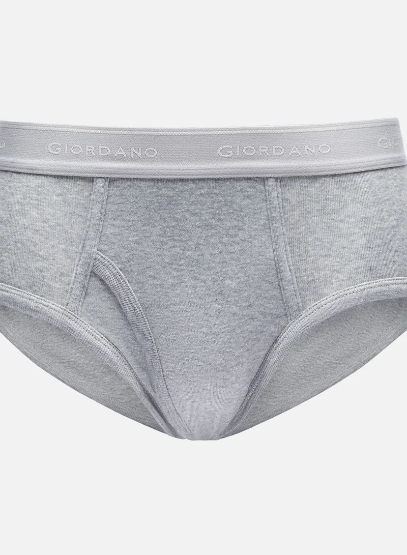 GIORDANO  Men’s Classic Cotton Rib Briefs 6‑Pack Essentials for Men | Best Price UAE